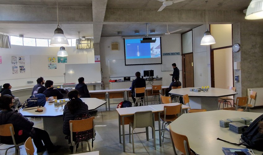 Mr Karantonis from Hellas Sat Visits Our School for Advanced Science Presentation